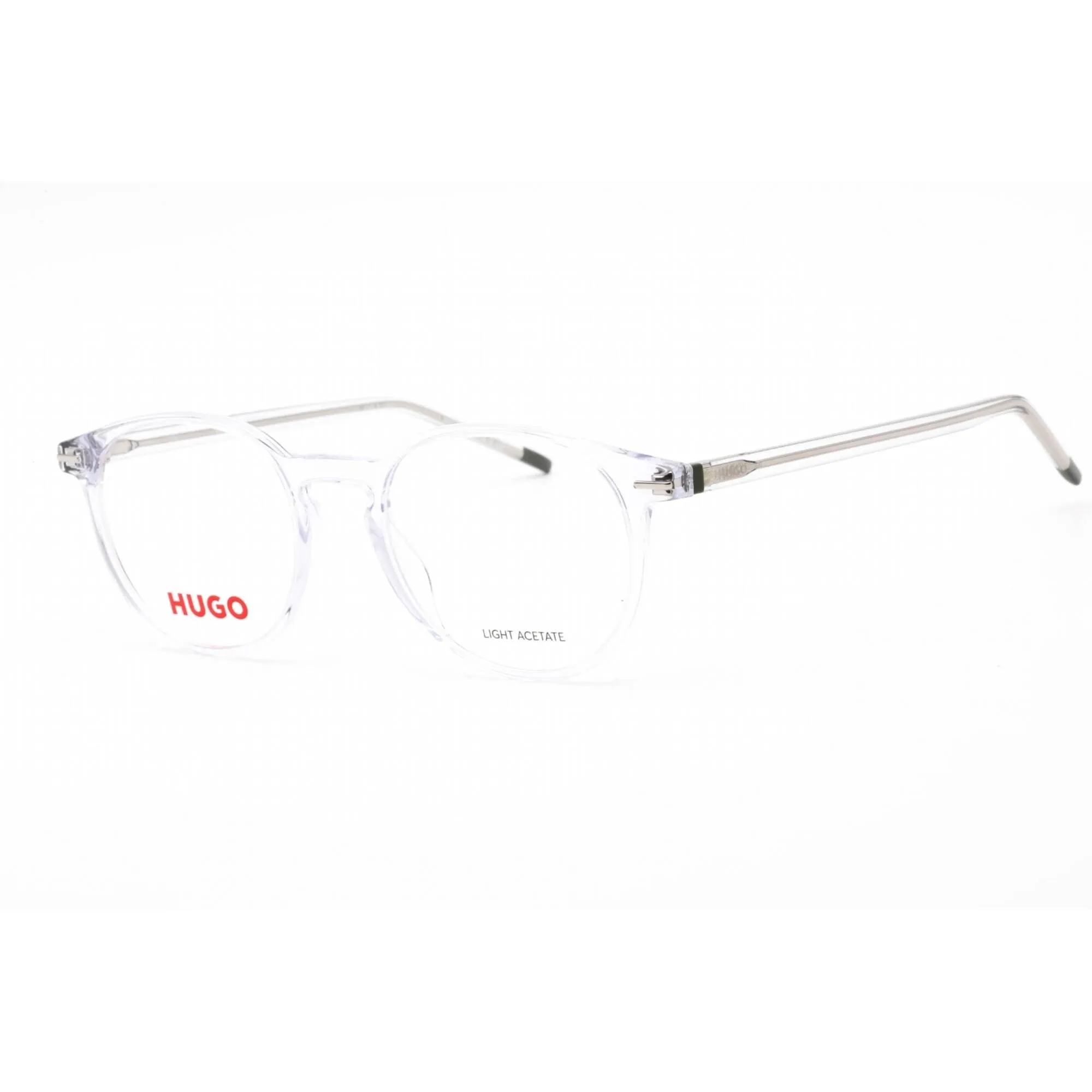 Hugo Men's Eyeglasses - Full Rim Crystal Round Shape Acetate Frame | HG 1226 0900 00