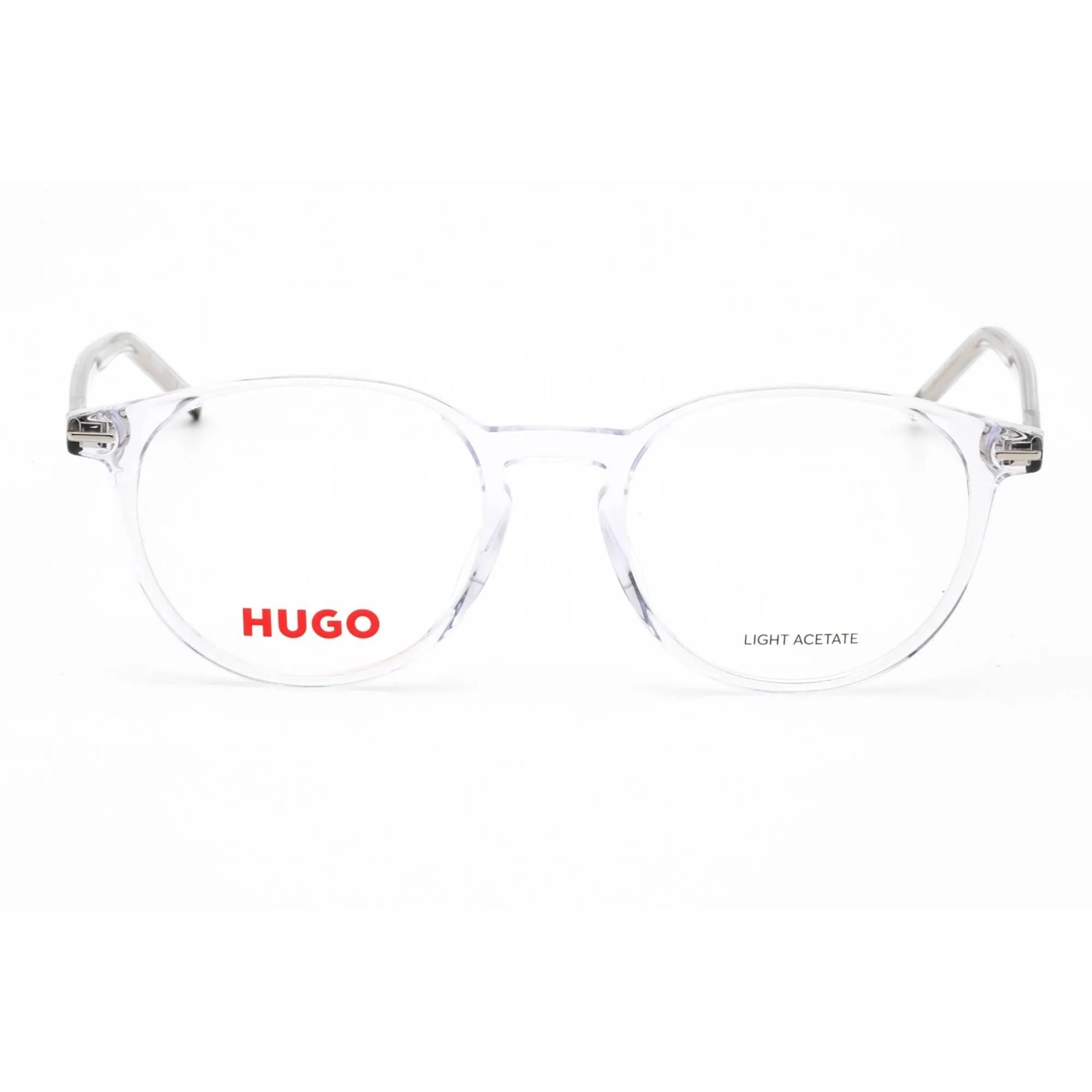 Hugo Men's Eyeglasses - Full Rim Crystal Round Shape Acetate Frame | HG 1226 0900 00