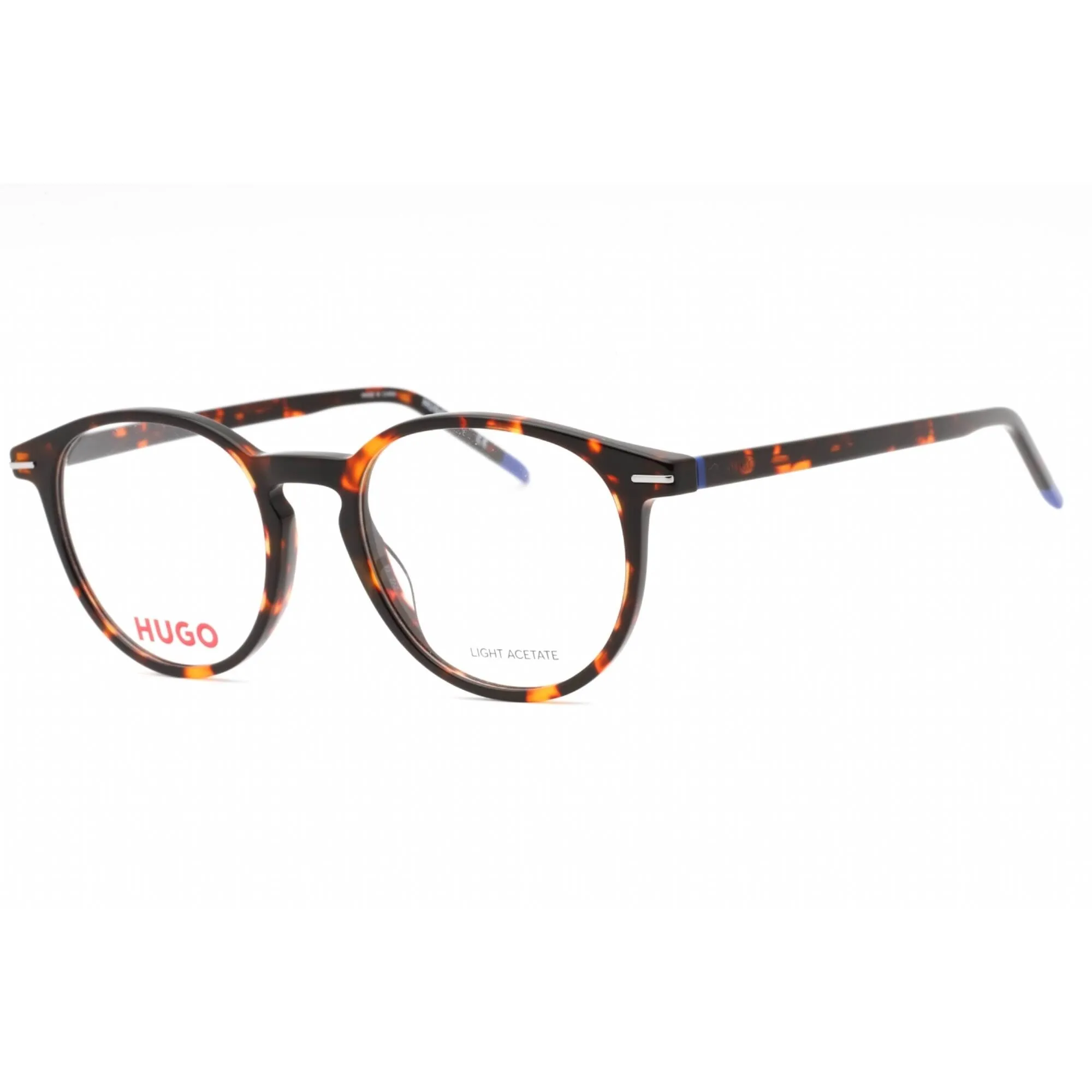 Hugo Men's Eyeglasses - Havana Plastic Round Shape Full Rim Frame | HG 1226 0086 00