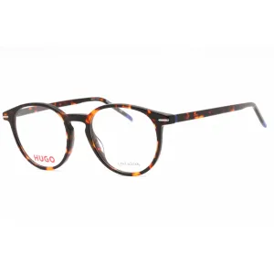 Hugo Men's Eyeglasses - Havana Plastic Round Shape Full Rim Frame | HG 1226 0086 00