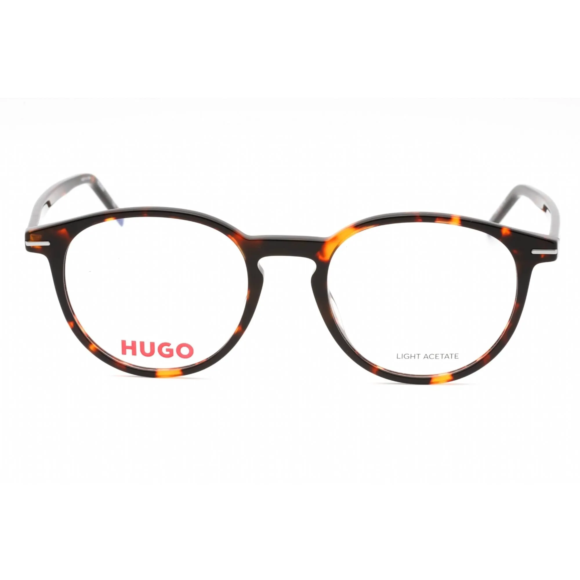Hugo Men's Eyeglasses - Havana Plastic Round Shape Full Rim Frame | HG 1226 0086 00