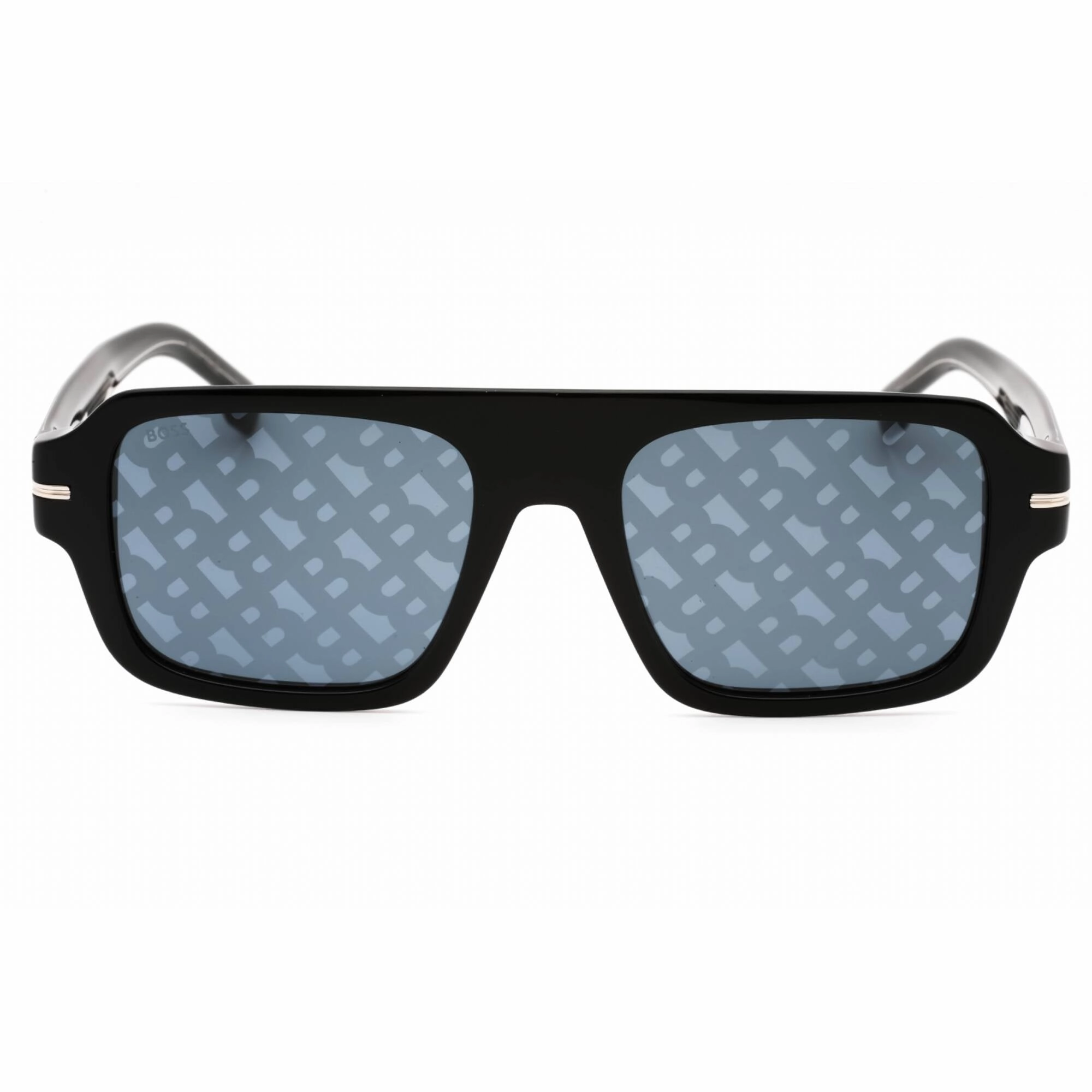 Hugo Boss Men's Sunglasses - Black Rectangular Full Rim Frame | BOSS 1595/S 0807 MD