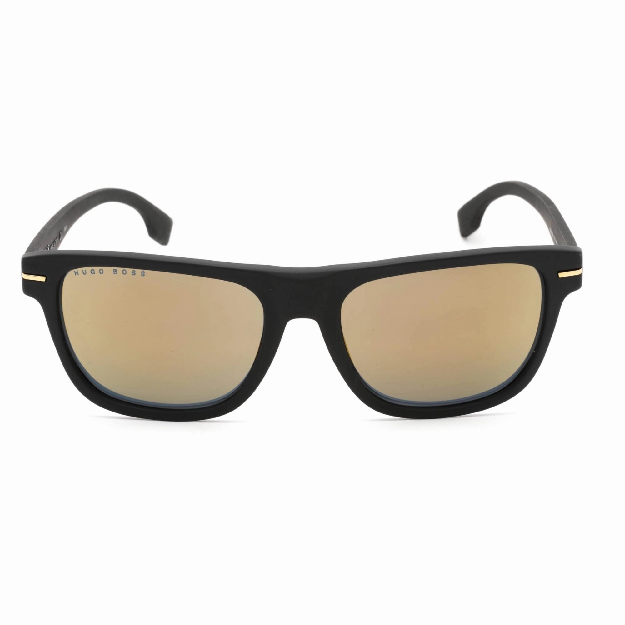 Hugo Boss Men's Sunglasses - Gold Black Plastic Rectangular Frame | BOSS 1322/S 00NZ
