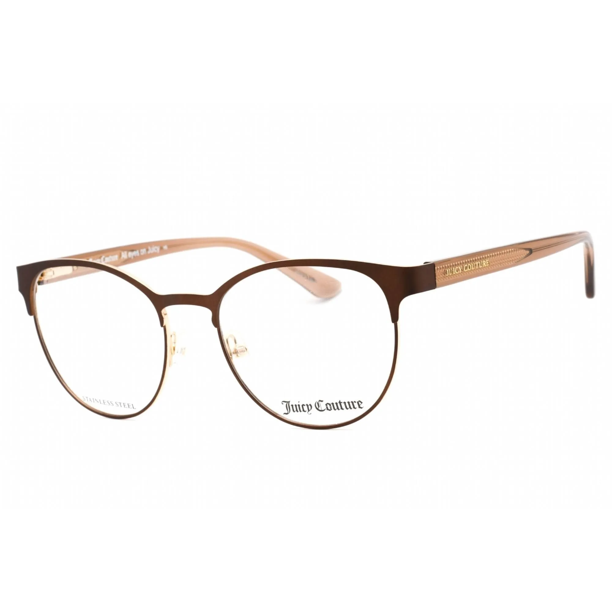 Juicy Couture Women's Eyeglasses - Matte Brown Metal Round Frame | JU 203/G 04IN 00
