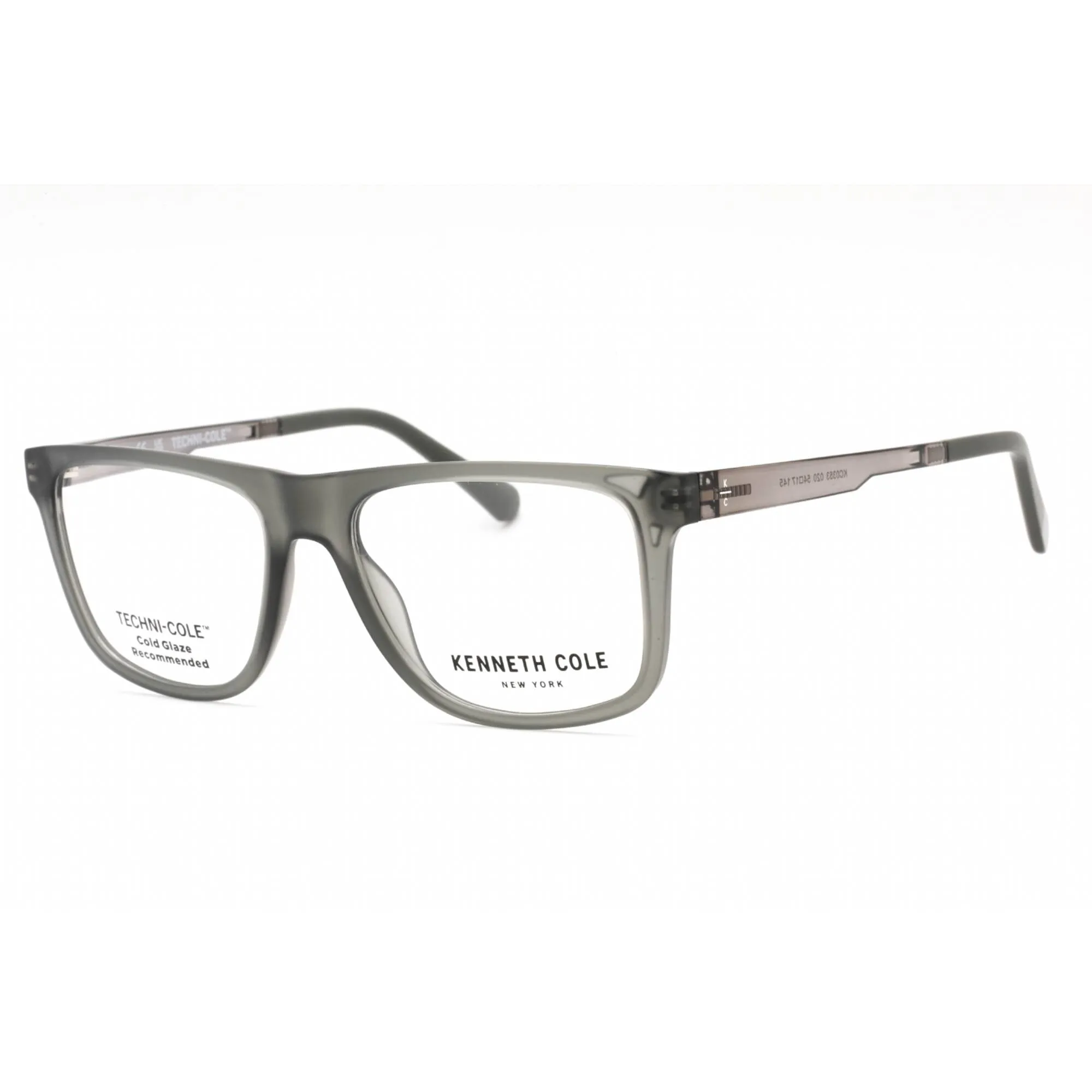 Kenneth Cole New York Men's Eyeglasses - Grey/Other Plastic Square Frame | KC0353 020