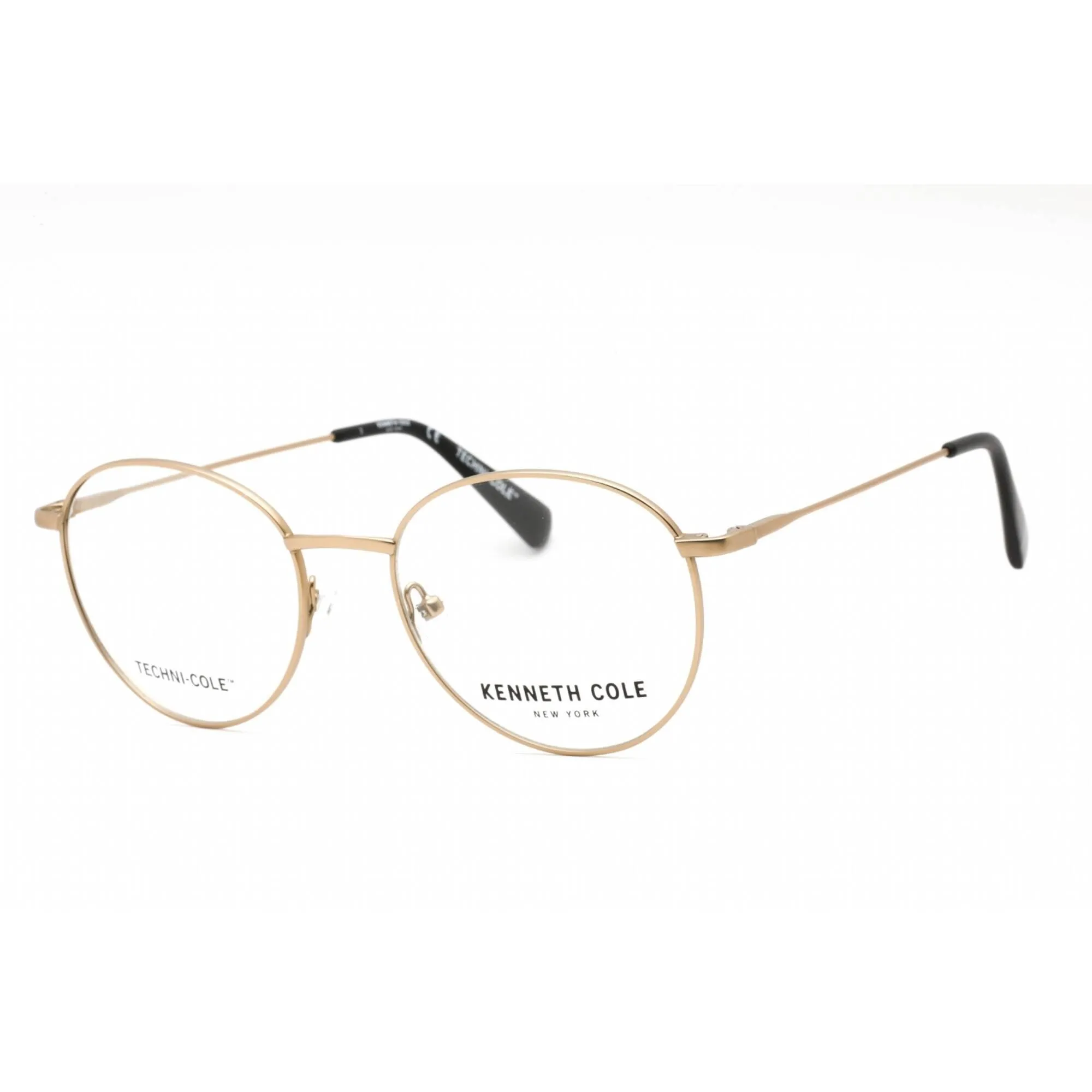 Kenneth Cole New York Women's Eyeglasses - Pale Gold Metal Round Frame | KC0332 032