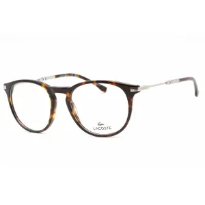 Lacoste Men's Eyeglasses - Dark Havana Plastic Round Shape Full Rim Frame | L2918 240