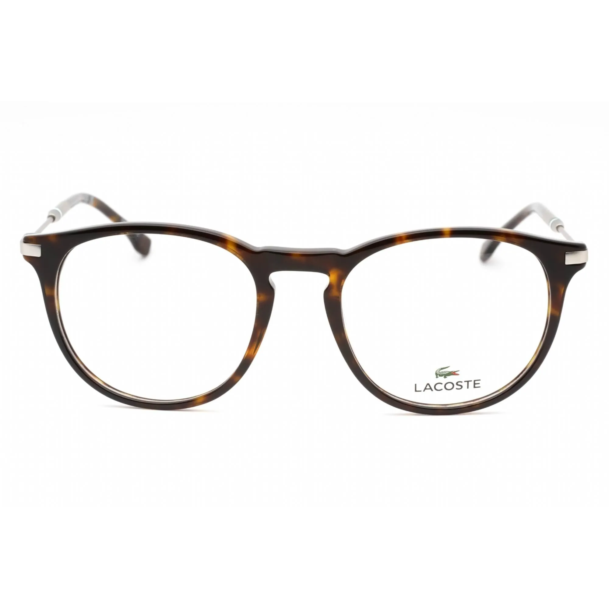 Lacoste Men's Eyeglasses - Dark Havana Plastic Round Shape Full Rim Frame | L2918 240