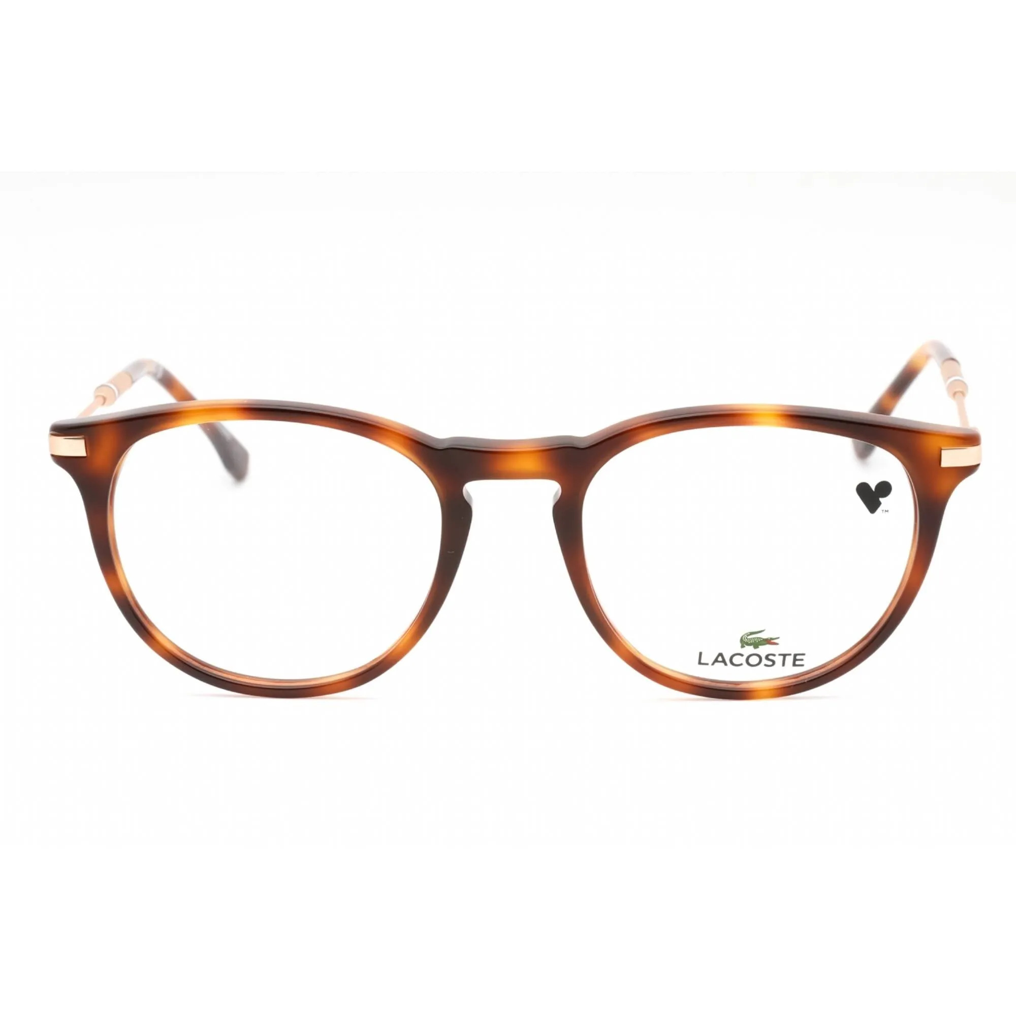 Lacoste Men's Eyeglasses - Havana Plastic Full Rim Frame Clear Demo Lens | L2918 214