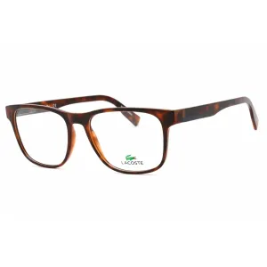 Lacoste Men's Eyeglasses - Havana Plastic Square Frame Clear Demo Lens | L2898 230