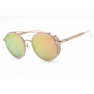 Lacoste Unisex Sunglasses - Adjustable Nose Pads Pink Metal Round Frame | L191SK 664