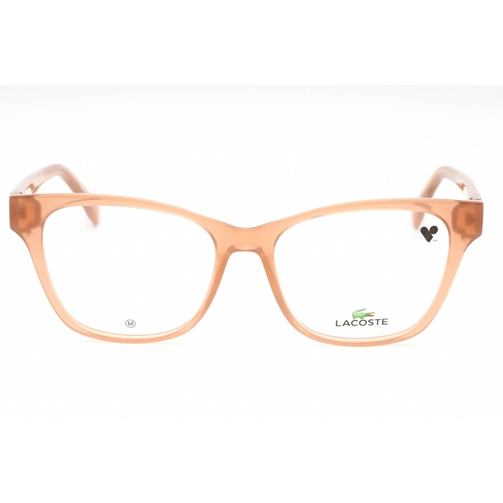 Lacoste Women's Eyeglasses - Nude Plastic Square Frame Clear Demo Lens | L2920 272