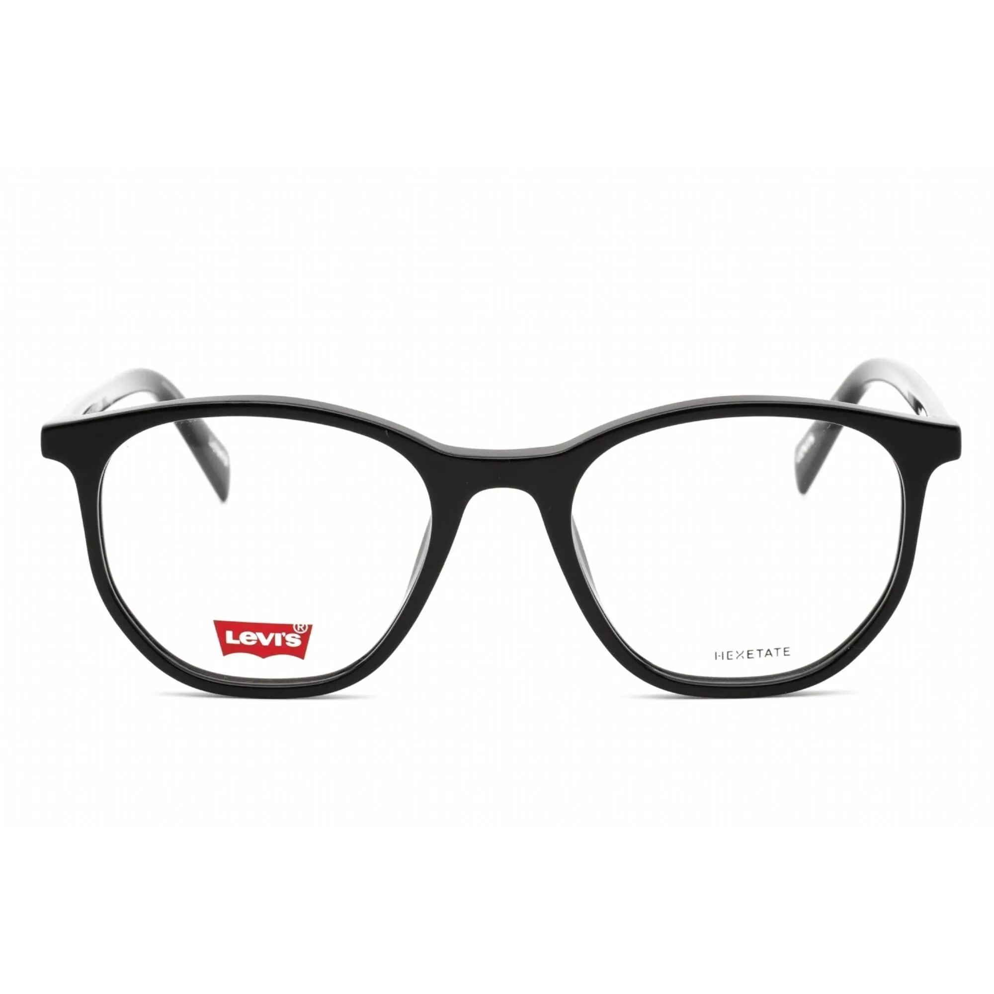 Levi's Unisex Eyeglasses - Full Rim Black Round Shape Hexetate Frame | LV 1002 0807 00