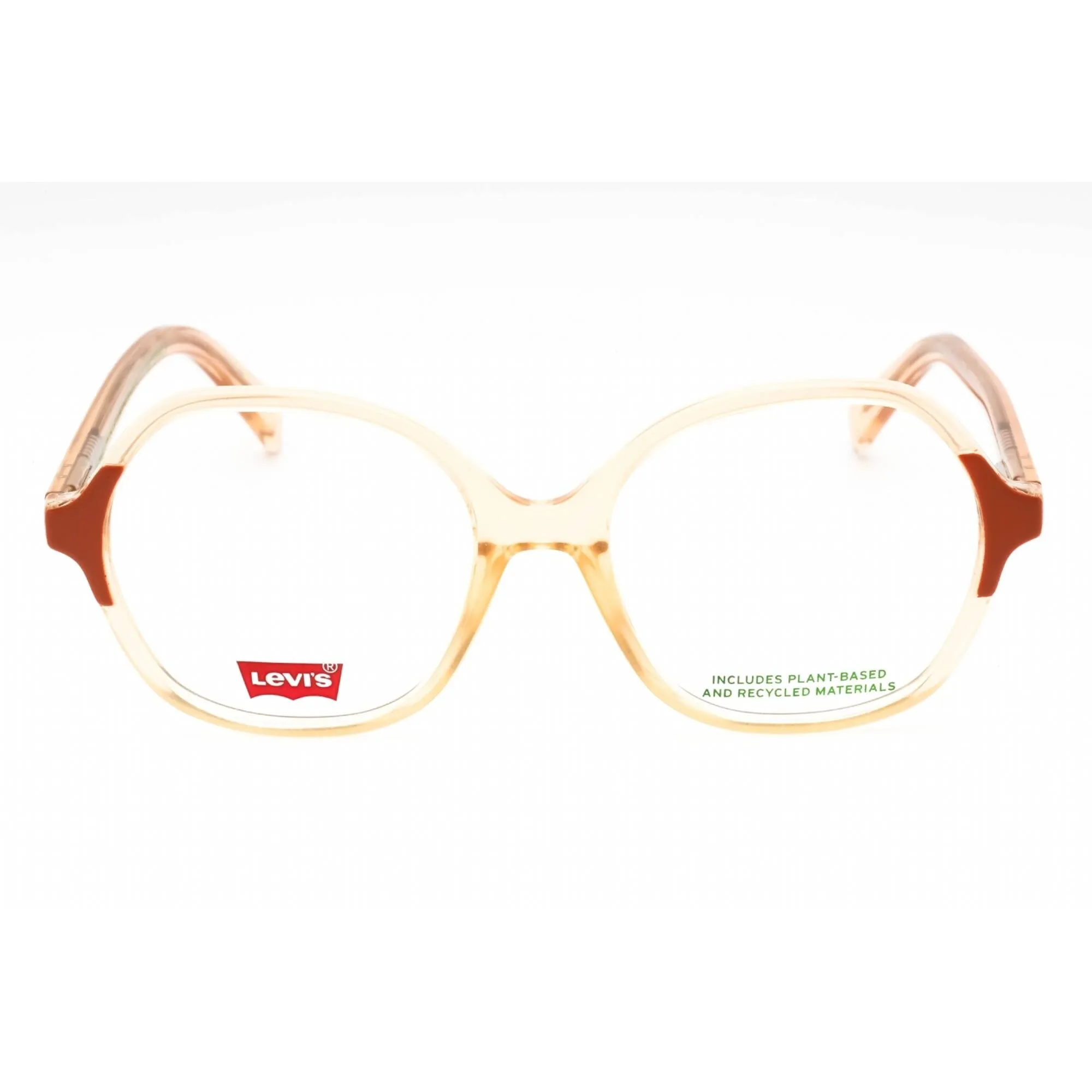 Levi's Women's Eyeglasses - Brick Plastic Full Rim Round Shape Frame | LV 1056 02LF 00