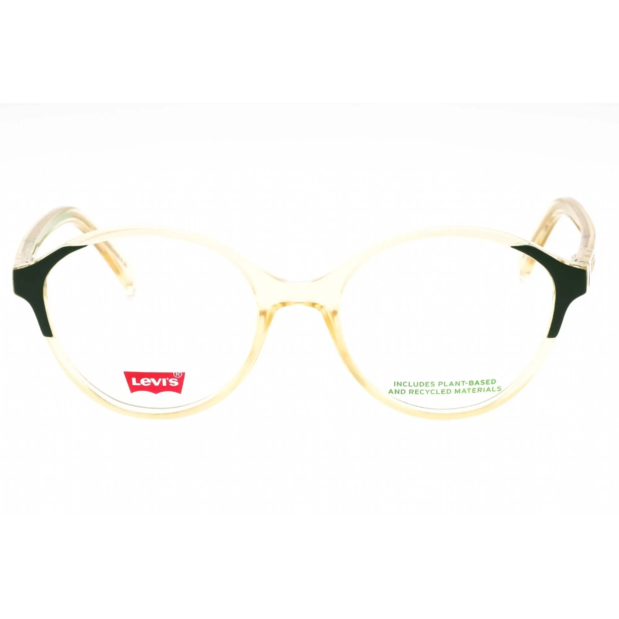 Levi's Women's Eyeglasses - Green Plastic Full Rim Round Shape Frame | LV 1054 01ED 00