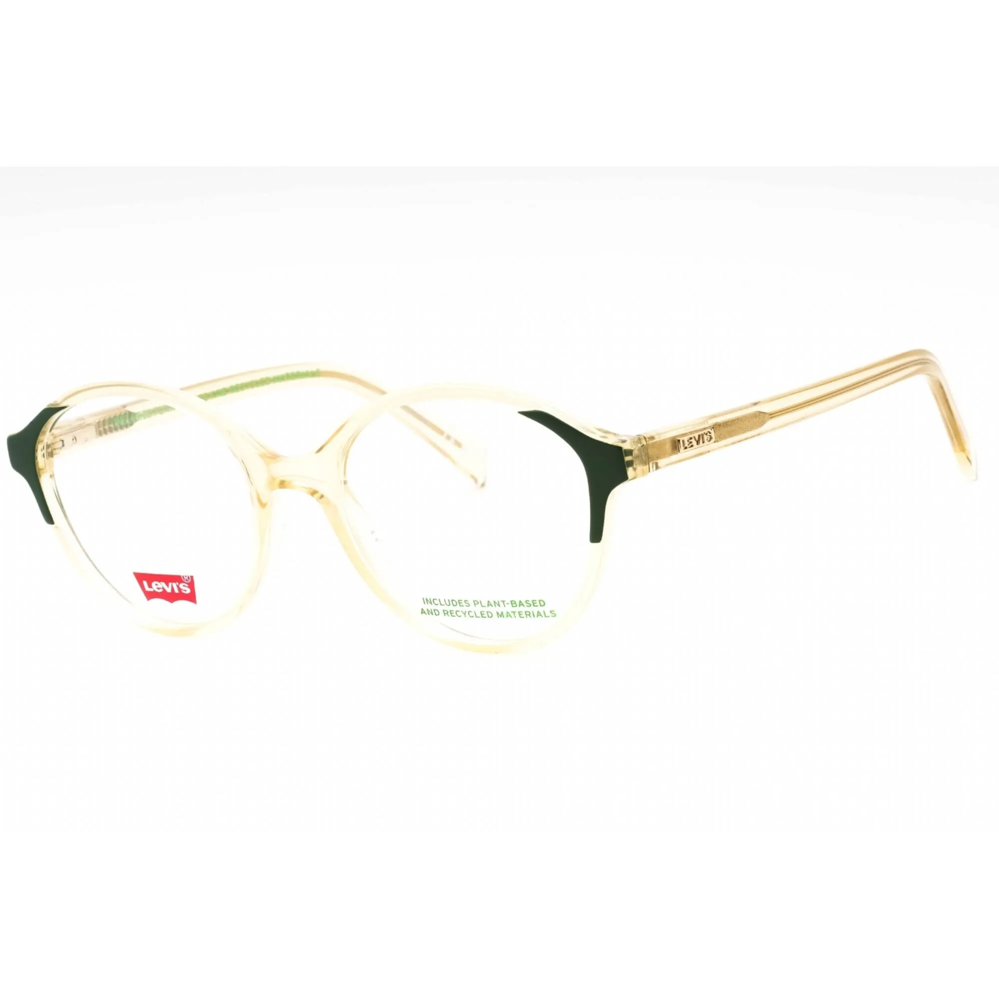 Levi's Women's Eyeglasses - Green Plastic Full Rim Round Shape Frame | LV 1054 01ED 00
