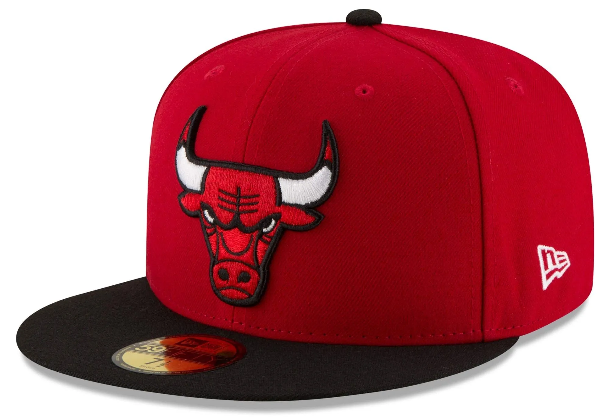 Men's Chicago Bulls New Era Red/Black Official Team Color 2Tone 59FIFTY Fitted Hat