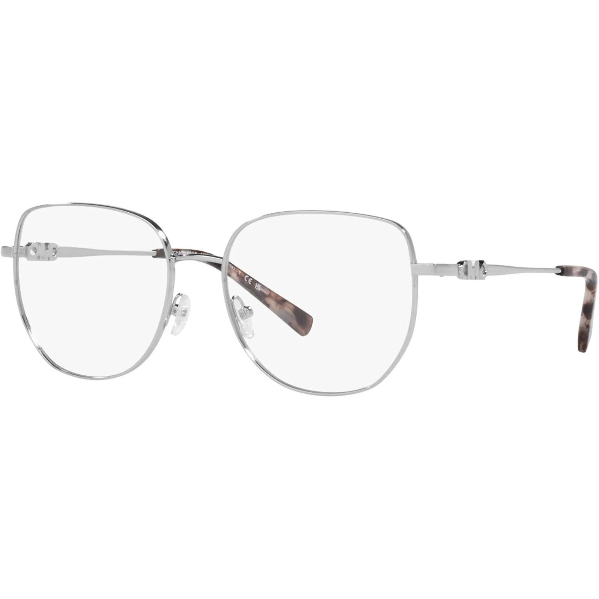 Michael Kors Women's Eyeglasses - Silver Metal Square Frame Demo Lens | 3062 1153
