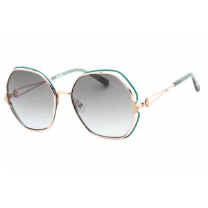 Missoni Women's Sunglasses - Dark Grey Sf Lens Gold Teal Frame | MIS 0075/S 0OGA 9O