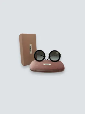 MiuMiu Brown Round Sunglasses