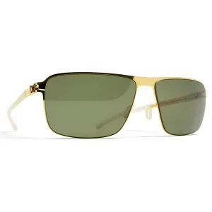 Mykita Men's Sunglasses - Glossy Gold Frame Fern Polarized Lens | GREYSON GG_FN P
