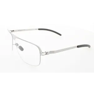 Mykita Unisex Eyeglasses - Shinny Silver Square Frame | NO1-TILL-SHINNY-SILVER 051