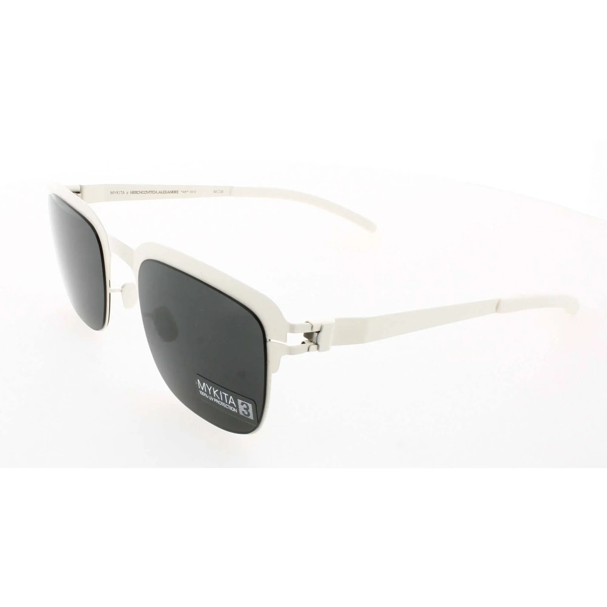 Mykita Unisex Sunglasses - Silk White Full Rim Metal Frame | COLLAB-ARI-SILK WHITE F54