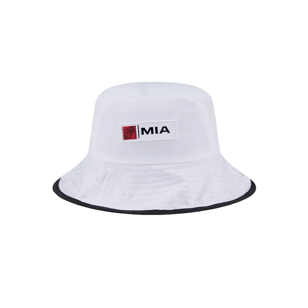 New Era Miami HEAT White Bucket Hat