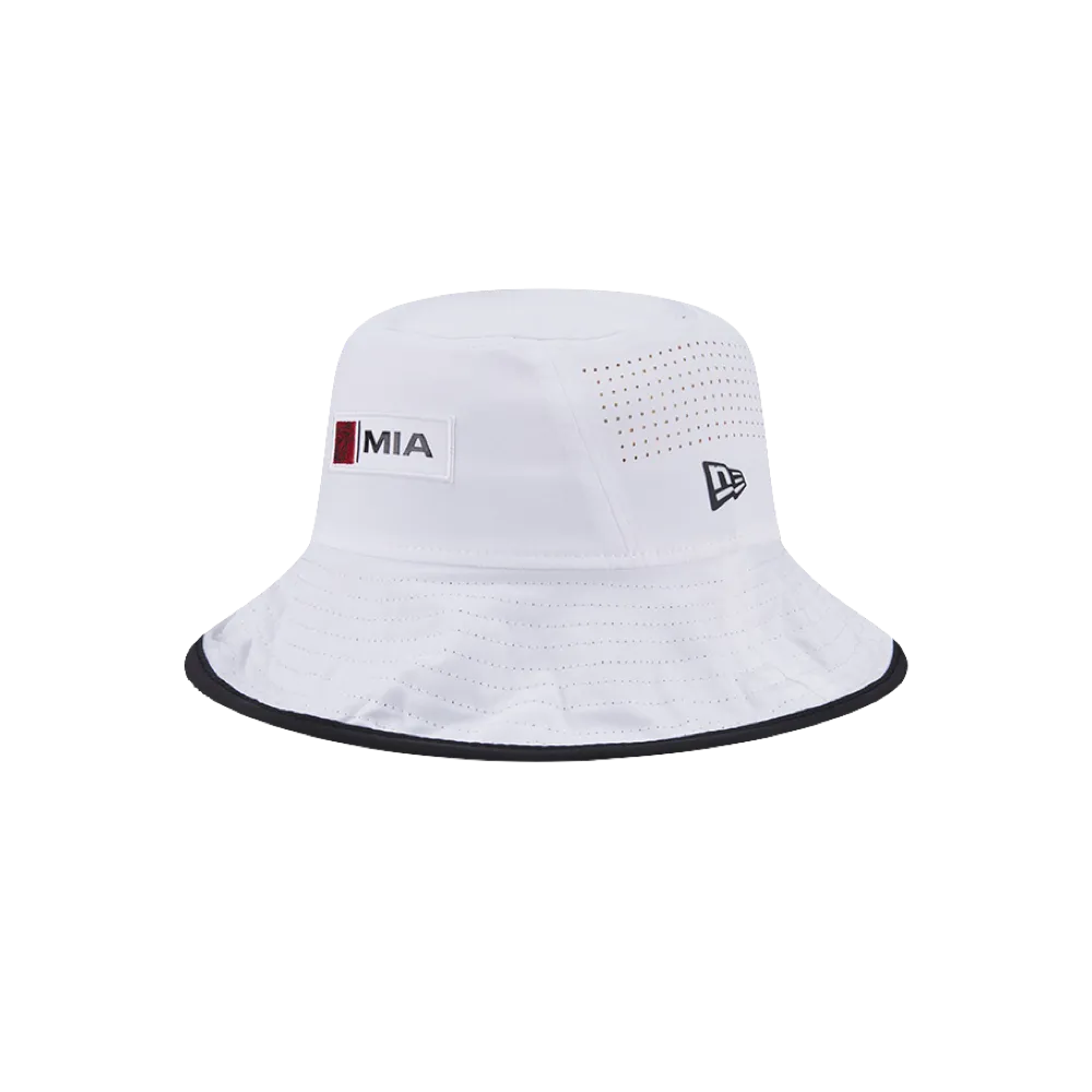 New Era Miami HEAT White Bucket Hat