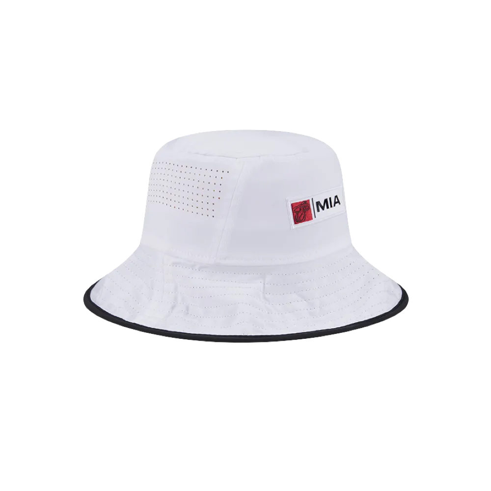 New Era Miami HEAT White Bucket Hat