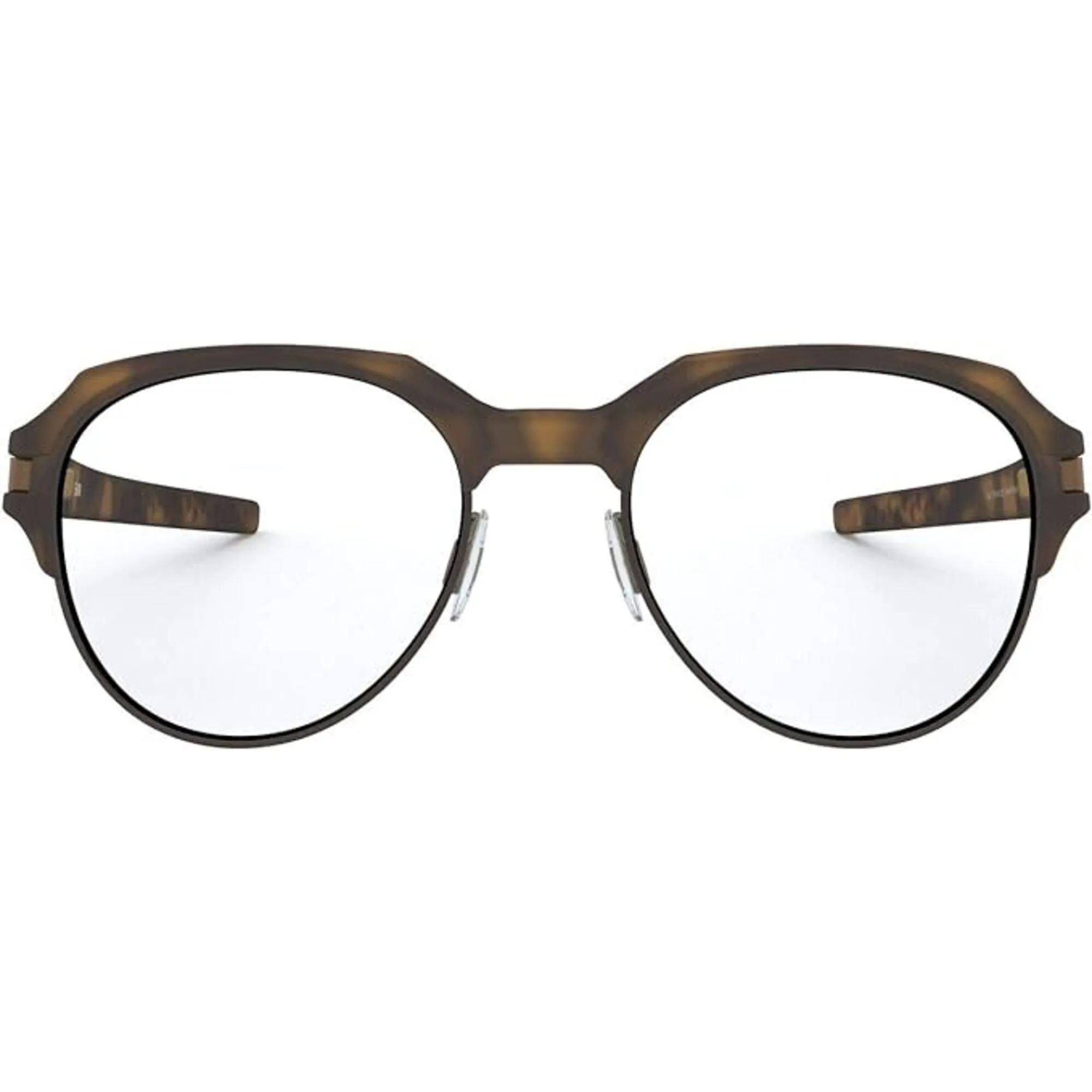 Oakley Men's Eyeglasses - Woodgrain Plastic Round Frame Demo Lens | OAKLEY 0OX8148 4