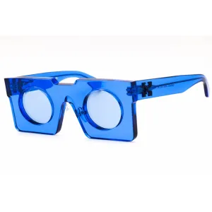 Off White Unisex Sunglasses - Crystal Blue Plastic Square Frame | THE PANTHEON 14545