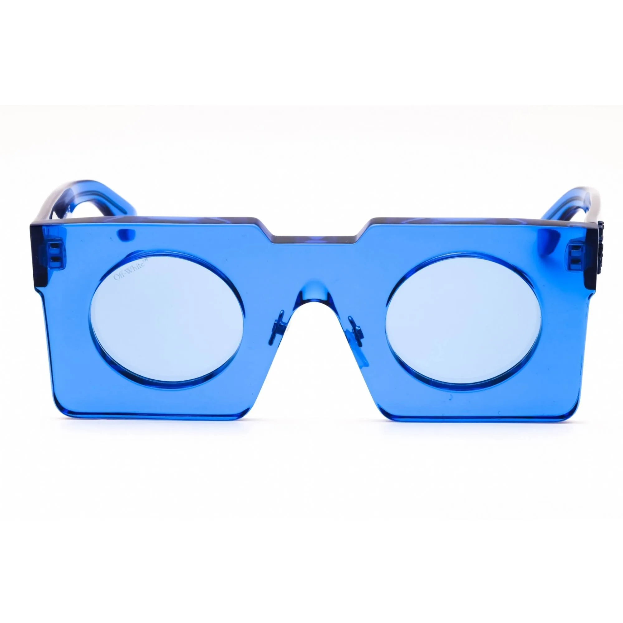 Off White Unisex Sunglasses - Crystal Blue Plastic Square Frame | THE PANTHEON 14545