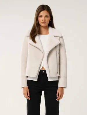 Penny Faux Fur Aviator Jacket