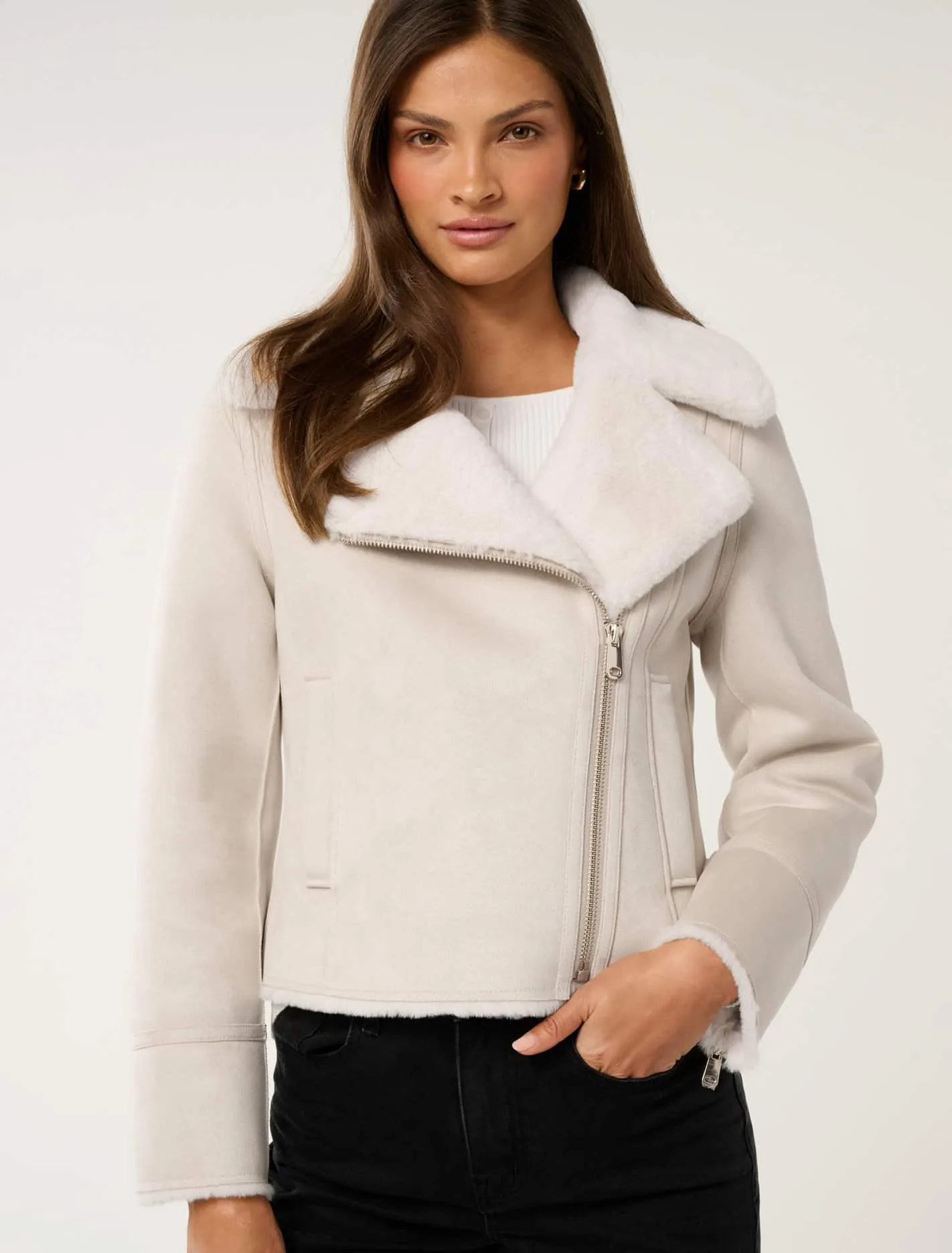 Penny Faux Fur Aviator Jacket