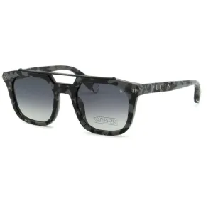 Philipp Plein Men's Sunglasses - Grey Camo Acetate Frame Gradient Lens | SPP001M 0721