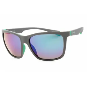 Polaroid Core Men's Sunglasses - Grey Green Square Full Rim Frame | PLD 2126/S 03U5 5Z