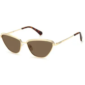 Polaroid Women's Sunglasses - Gold Brown Frame Bronze Polarized Lens | PLD 4102/S 001Q