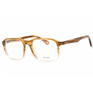 Police Men's Eyeglasses - Brown Gradient Grey Acetate Full Rim Frame | VPLG74M 0918