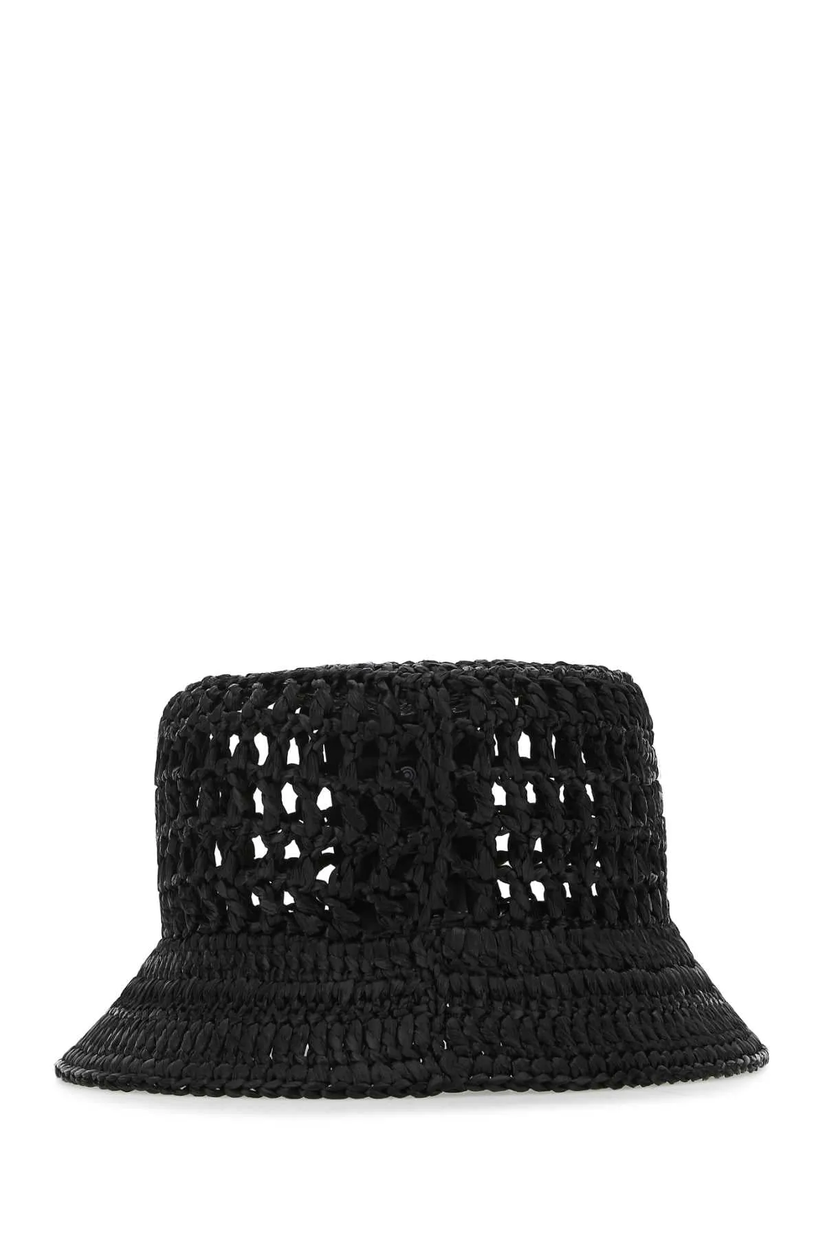 Prada Logo Embroidered Woven Bucket Hat
