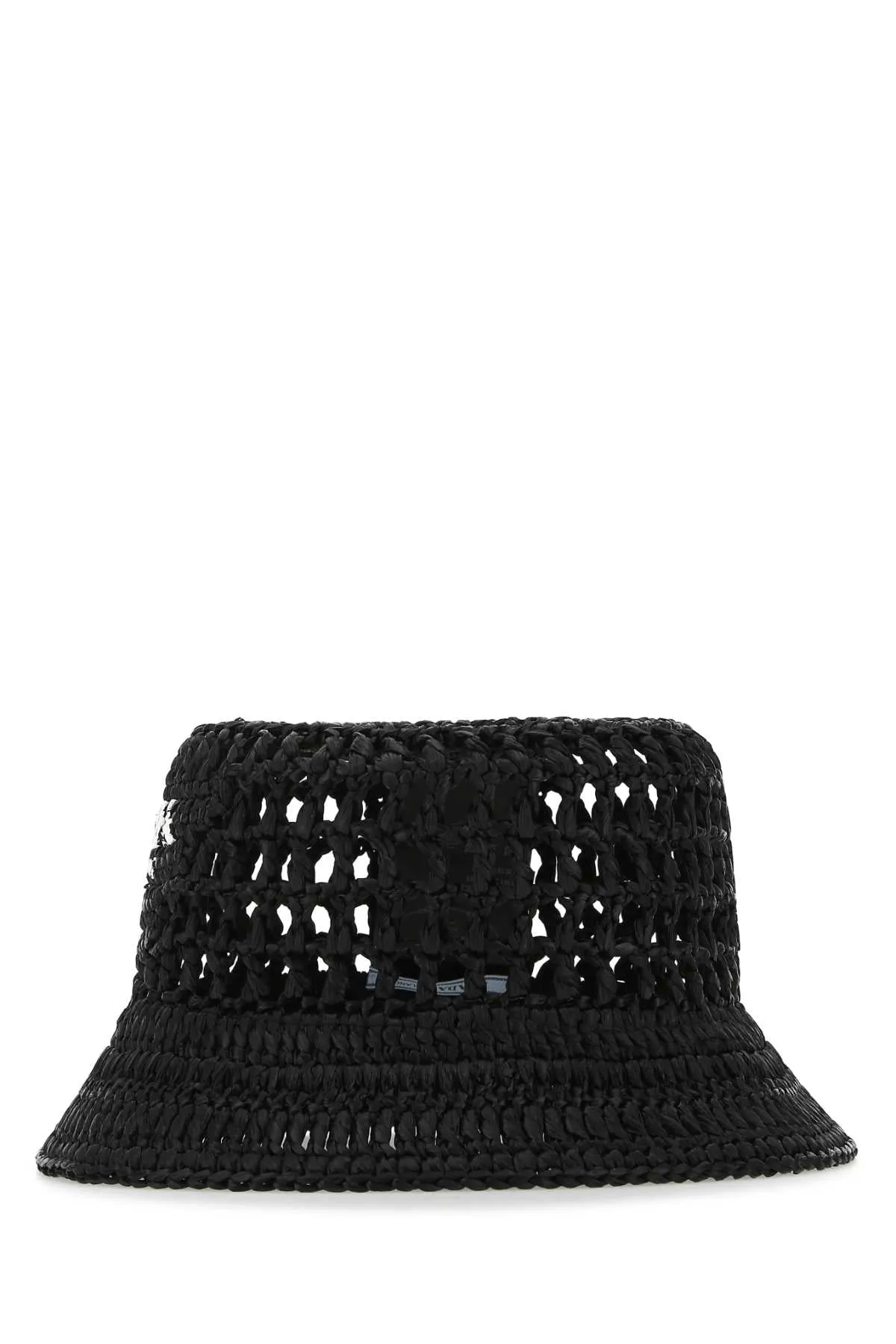 Prada Logo Embroidered Woven Bucket Hat