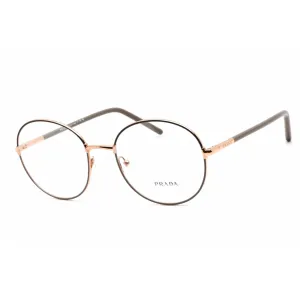 Prada Women's Eyeglasses - Full Rim Round Cocoa/Clay Metal Frame | 0PR 55WV 02H1O1