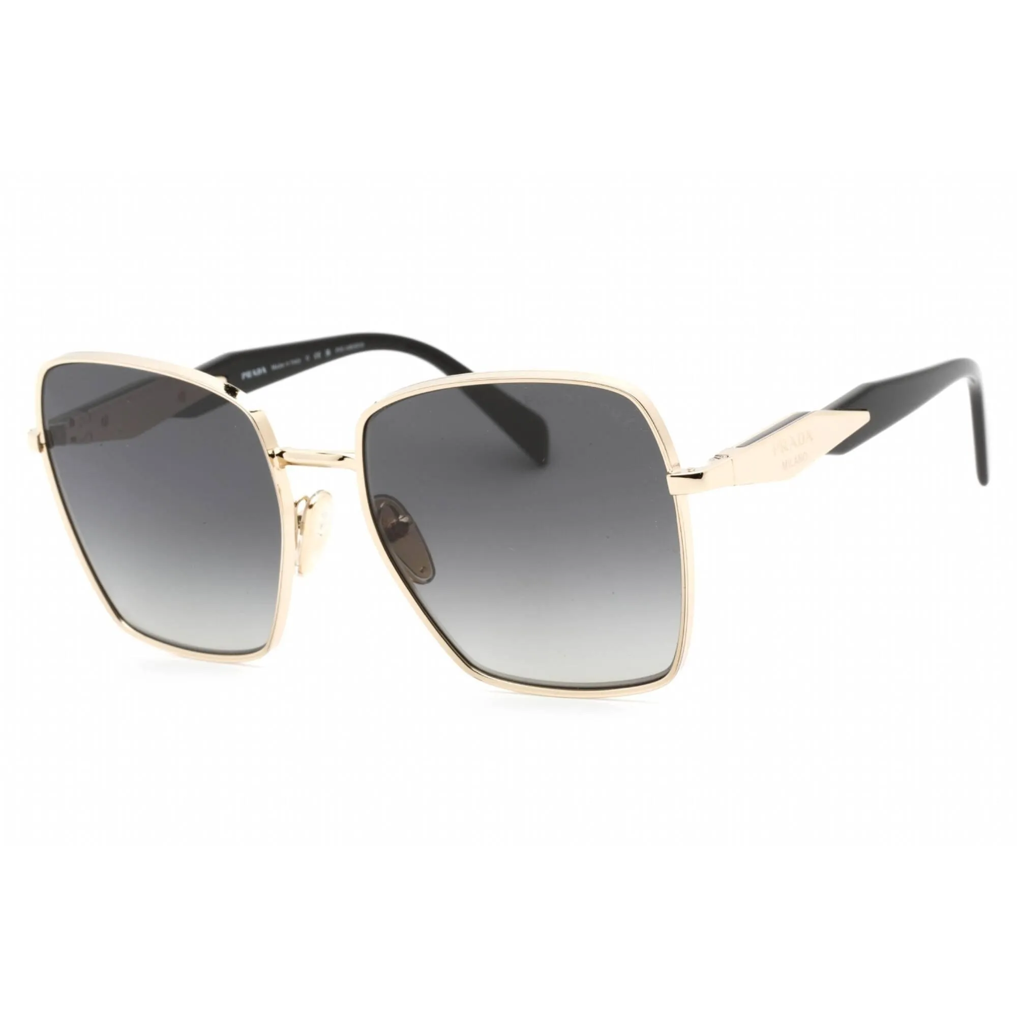 Prada Women's Sunglasses - Full Rim Pale Gold Metal Square Frame | 0PR 64ZS ZVN5W1