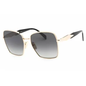Prada Women's Sunglasses - Full Rim Pale Gold Metal Square Frame | 0PR 64ZS ZVN5W1