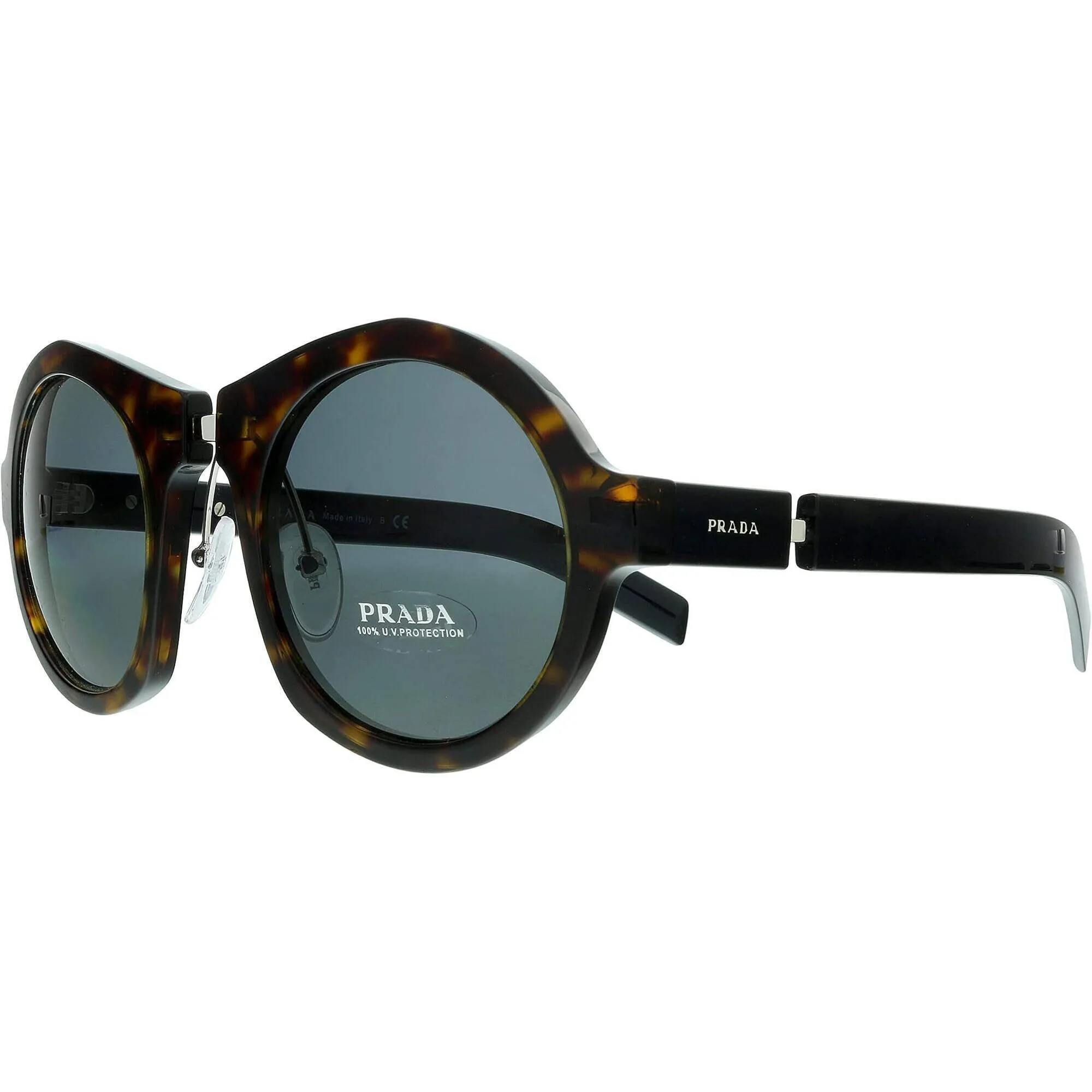 Prada Women's Sunglasses - Havana Round Frame Grey Lens | PRADA 0PR10XS 2AU5S050