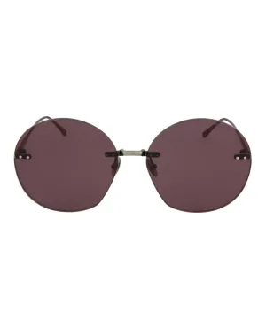 Round-Frame Metal Sunglasses