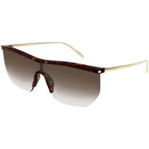 Saint Laurent Women's Sunglasses - Havana Shield Frame Brown Lens | SL519MASK 003