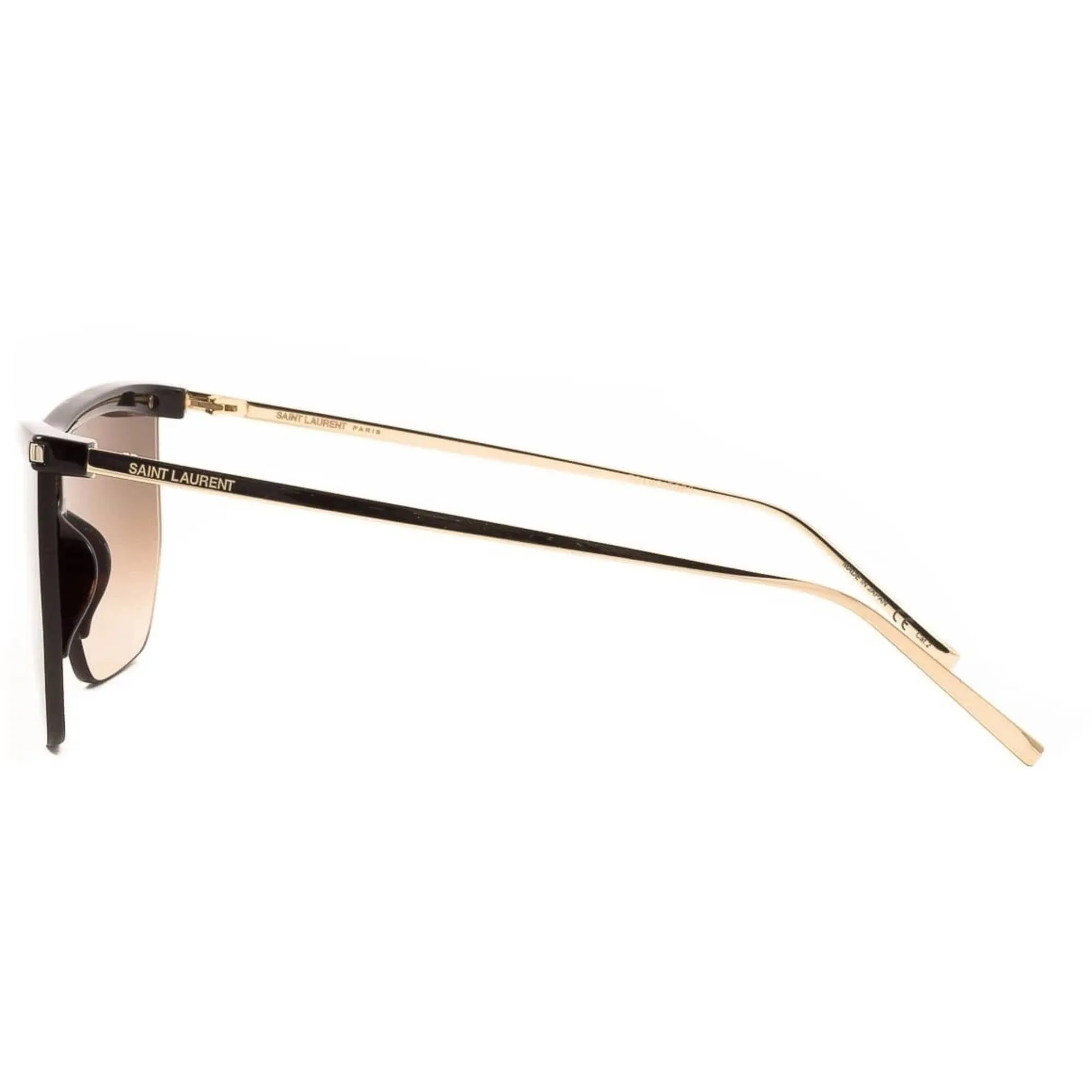 Saint Laurent Women's Sunglasses - Havana Shield Frame Brown Lens | SL519MASK 003