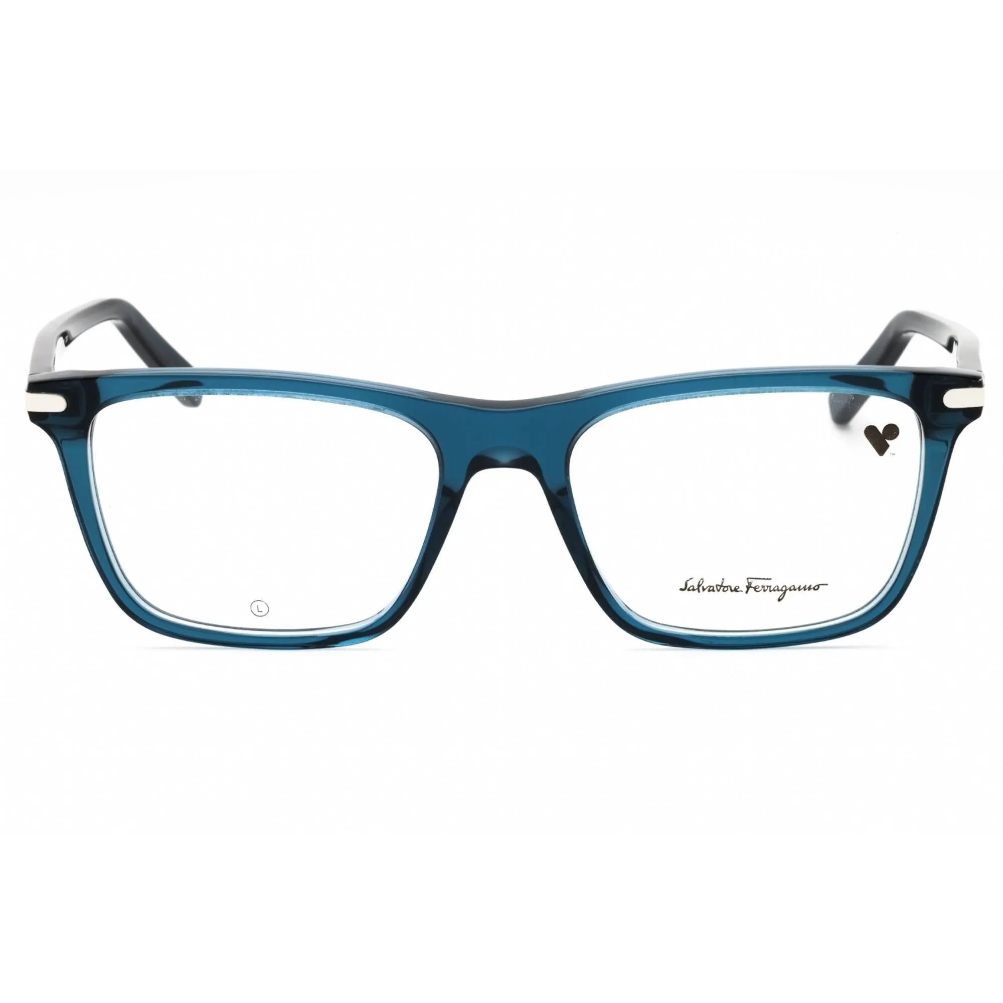 Salvatore Ferragamo Men's Eyeglasses - Crystal Navy Blue Full Rim Frame | SF2959 414