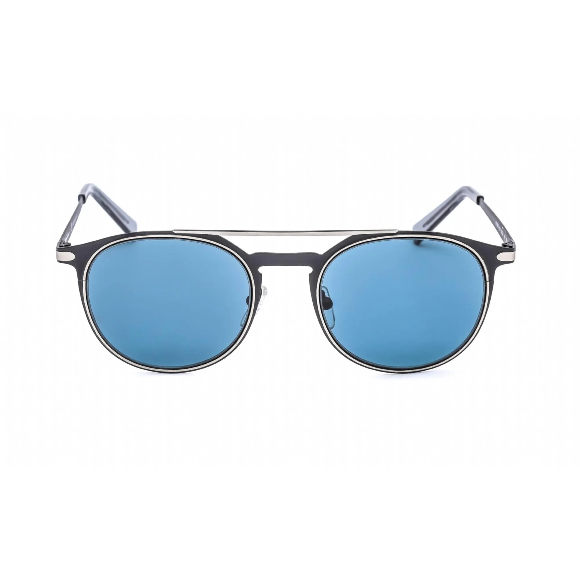 Salvatore Ferragamo Men's Sunglasses - Matte Black Full Rim Round Frame | SF186S 002